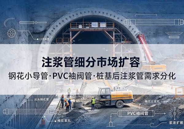 双峰注浆管细分市场扩容，隧道钢花小导管、PVC 袖阀管、桩基后注浆管需求分化